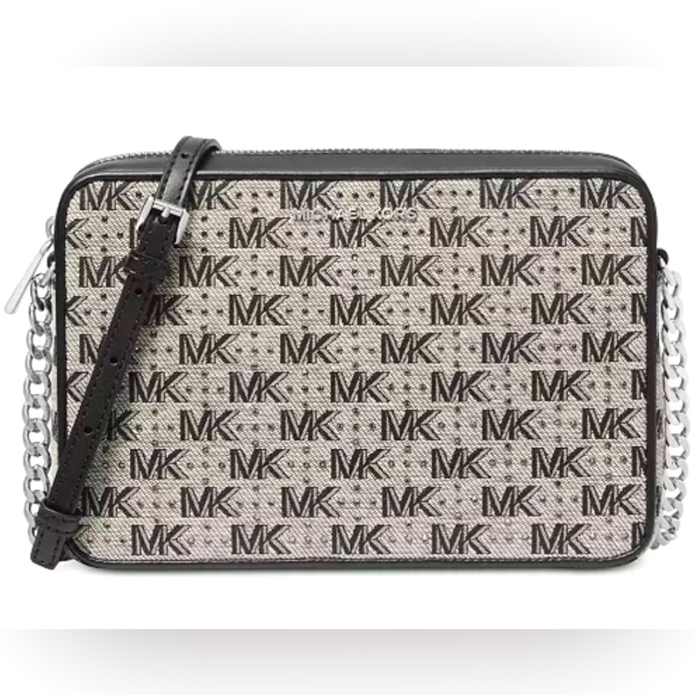 MICHAEL MICHAEL KORS
Logo Crystal Embellished Jet
Set Large East West
Crossbody